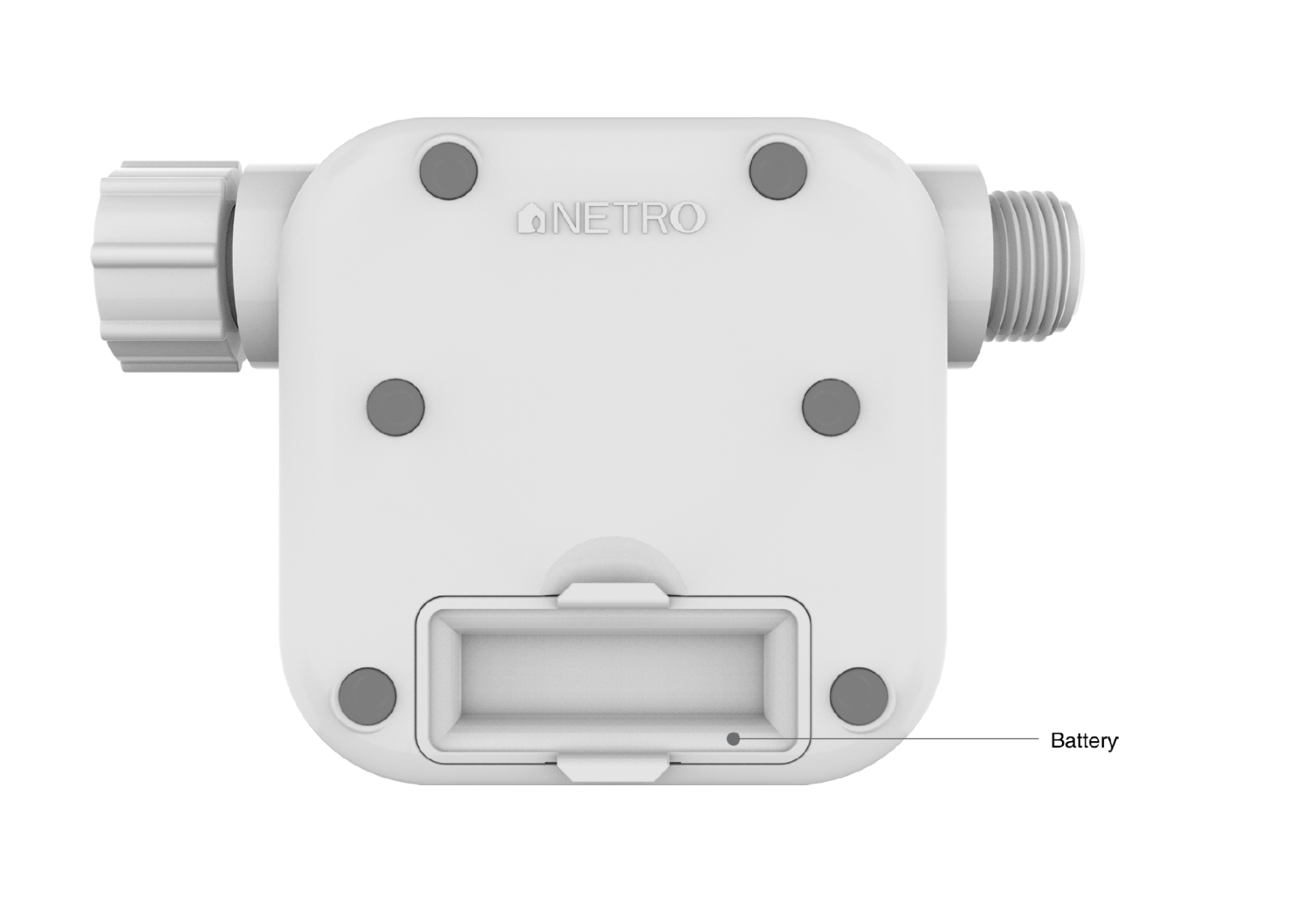 On the back of Netro Pixie timer, there is a battery compartment.